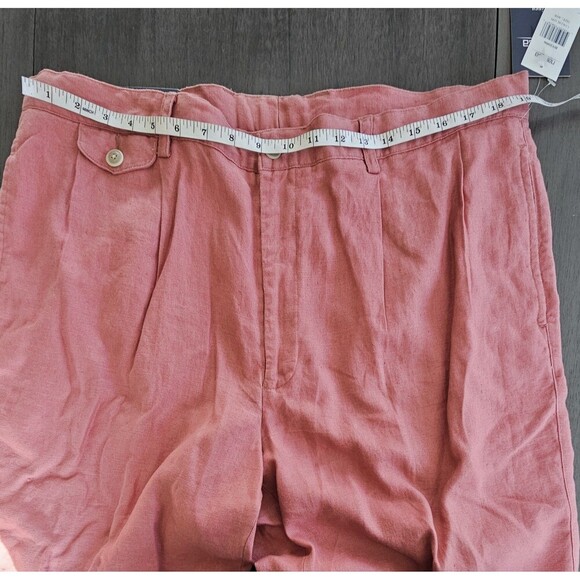Nautica Men’s Salmon Linen Chino Shorts Coastal Preppy Classic Sailing Size 40 - Picture 5 of 7